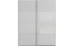 Goossens kledingkast finca combi glans mat glas grijs hoogwaardig meubelplaat - 8244391-{merk}-finca-combi-sts-grijs-schuifdeuren-02